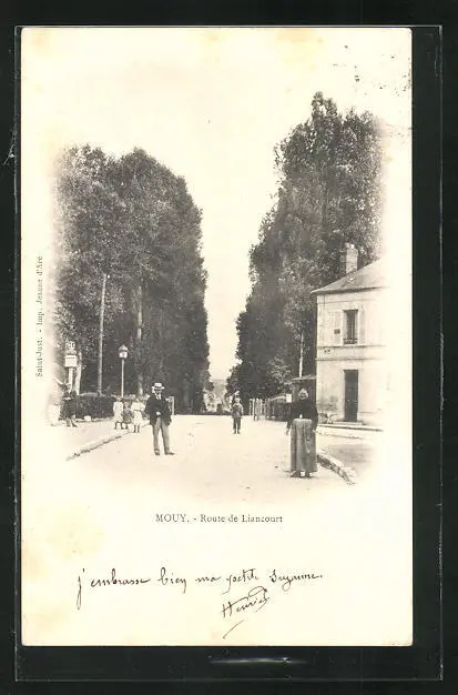 CPA Mouy, Route de Liancourt 1903