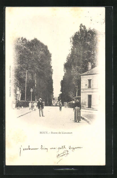 CPA Mouy, Route de Liancourt 1903