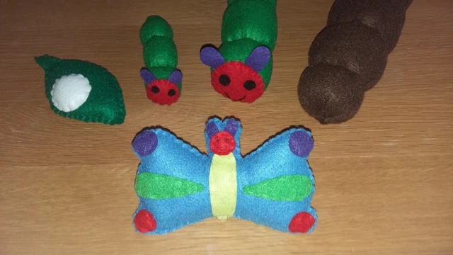 THE VERY HUNGRY Caterpillar 3D felt life cycle pack EYFS, butterfly £12 ...