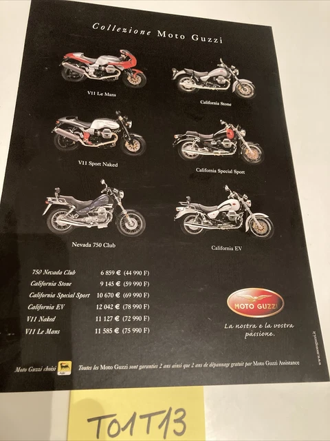 Catalogue Moto Guzzi Stone California - Occasion - Très Bon état