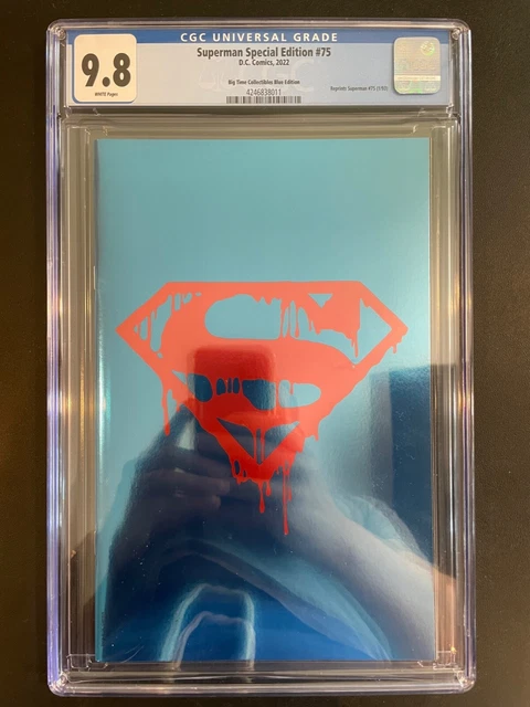 SUPERMAN Special Edtion #75 CGC 9.8 **MEGACON Bloody Blue VIRGIN FOIL VARIANT**