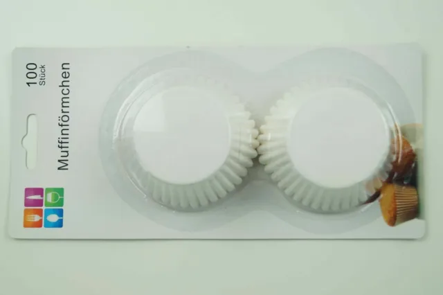 200 Stück Muffin Cupcake Förmchen Set Weiß