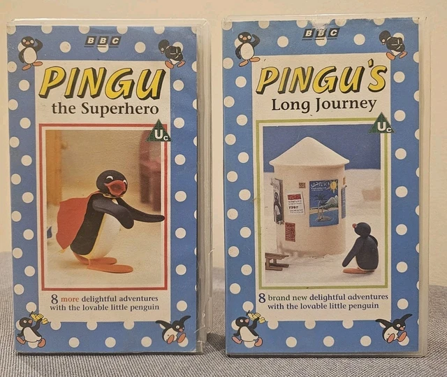 PINGU VHS BUNDLE Pingu The Superhero Pingu s Long Journey BBC pingu-vhs-bundle-pingu-the-superhero-pingu-s-long-journey-bbc