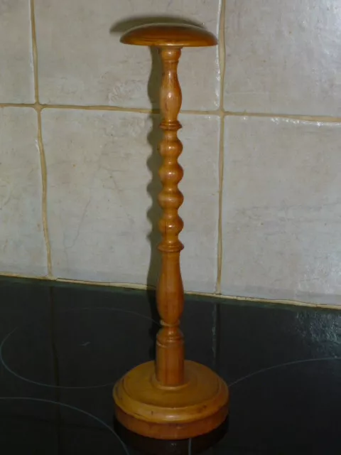 Ancien Superbe Porte Chapeau En Bois Tourne Xix Eme 30 Cm Modiste Chapelier