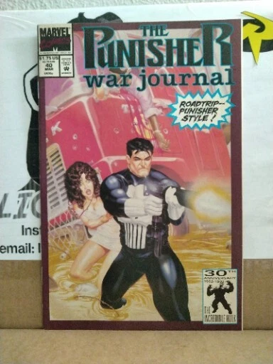 PUNISHER WAR JOURNAL #40 FIRST PRINT MARVEL COMICS (1992) Vf