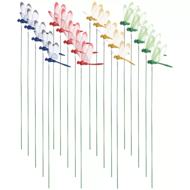 20 Pcs Accessories Yard Stake Decor Garden Dragonfly Outdoor