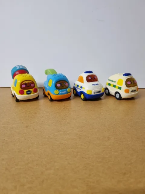 Vtech Toot Toot Driver 4 Vehicles Bundle Ambulance Police Tow Truck Cement Truck