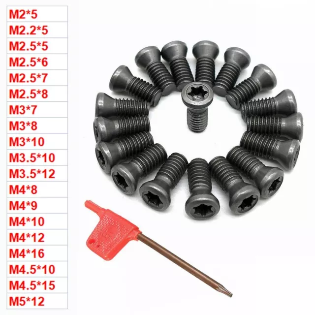 Viti torx M2,5 M3 M3,5 M4 M5 per sostituzione lame in carburo utensili tornio CN