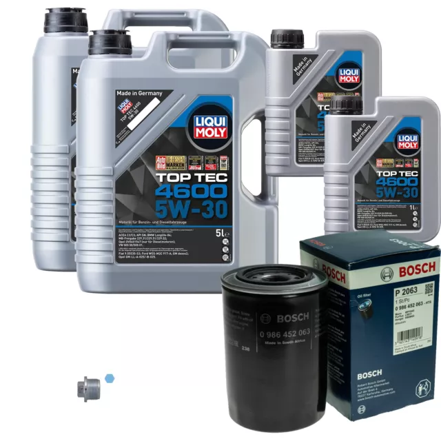 BOSCH Ölfilter 12 L Liqui Moly Top Tec 4600 5W-30 Öl für Mitsubishi Pajero IV