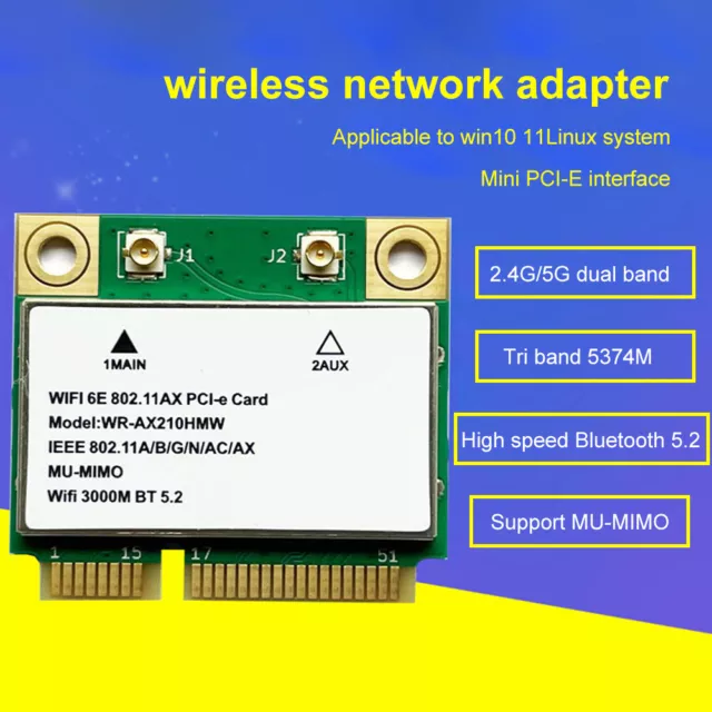 Dual Band WIFI 6E Network Card 5374M 2.4G/5GH Wireless Card WiFi Card for Laptop 3