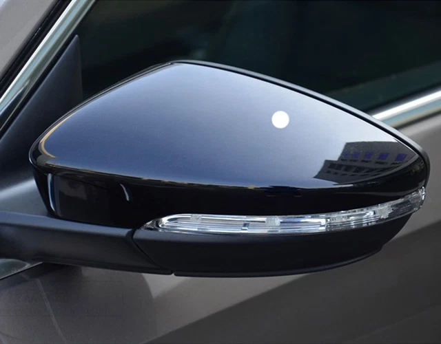 Pair For Vw Golf Mk6 2009-2013 Door Wing Mirror Cover Cap Case Gloss Black Uk