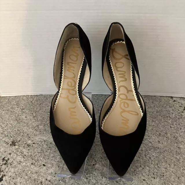 SAM EDELMAN WOMEN'S Size 7 M Rodney Black Suede Pointed Toe Flats Shoes ...