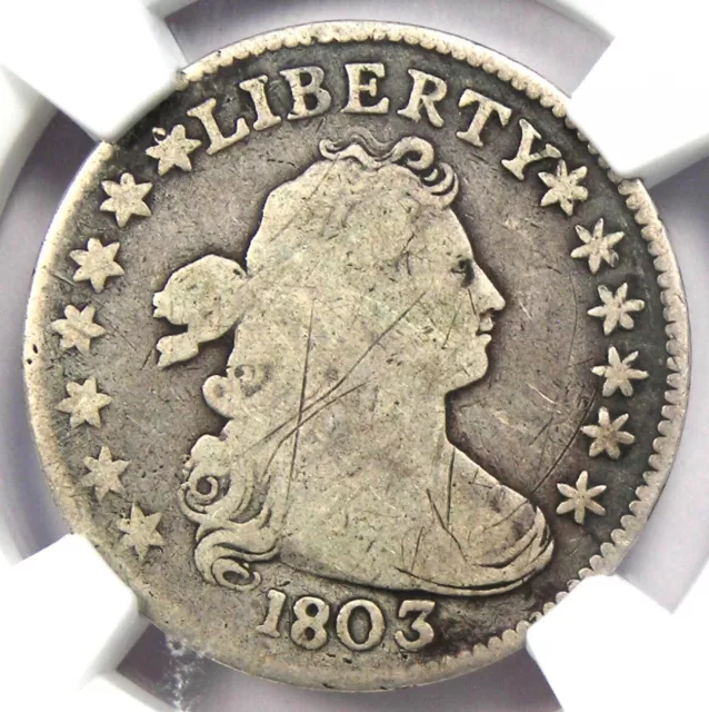 1803 Draped Bust Dime 10C Coin - Certified NGC Fine Detail - Rare Date!