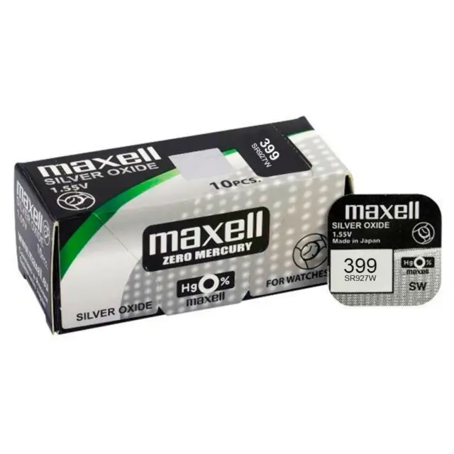 Pilas de boton Maxell bateria original Oxido de Plata SR927W 1.55V blister 5X Ud