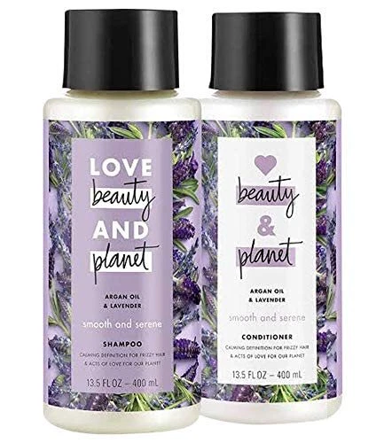 Love Beauty and Planet Argan Oil and Lavender Smooth and Serene Shampoo and C...