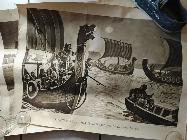 Lot De 3 Affiches Neuves 'Art Print' 8x10 - Ponts, Bateaux, Plages - Art Français