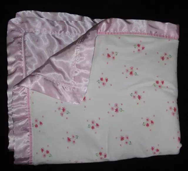 Carter's baby blanket with satin trim best sale
