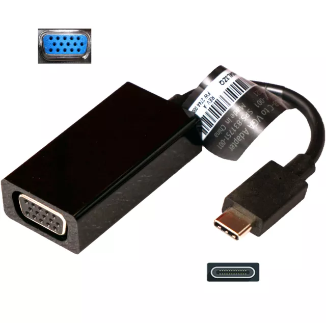 Hewlett Packard Kabel Adapter Vga Bucshe Usbc Usb C Usb-C Stecker Schwarz M571