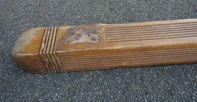 Pair Antique Ornate Hand Made Wooden Columns Newel Posts Architectural Salvage 3