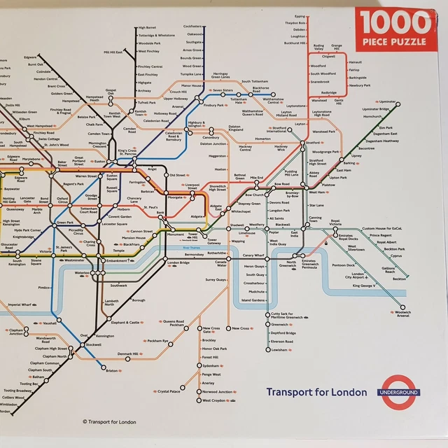 LONDON UNDERGROUND JIGSAW puzzle 1000 pcs Tube Map 2017 TFL Transport