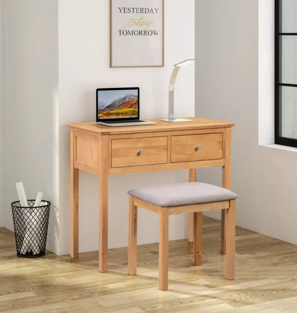 Light Oak Dressing Table / Console Table / Wooden Office Computer Makeup Desk