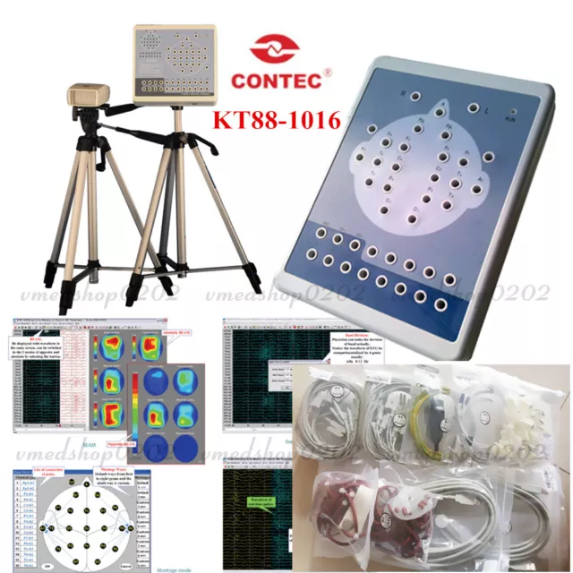 CE Digital KT88 16-Channel EEG Machine And Mapping Systems,Brain Electric,Tripod