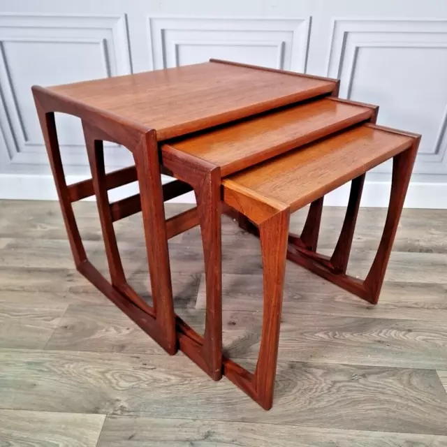 Retro Vintage Mid Century G-Plan Quadrille Nest Of Tables Teak Side Coffee Table