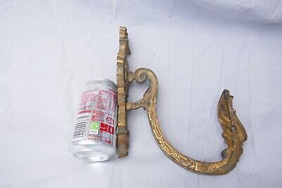 Antique French Large Gilt Brass Curtain Tie Back Drape Over Old Chateau 1890s