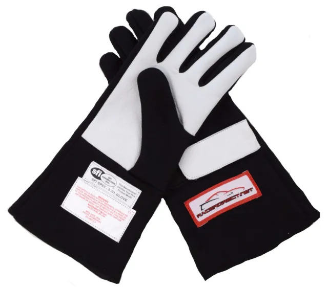 Ford Midgets Racing Sfi 3.3/5 Gloves Double Layer Driving Gloves Black 2X 5