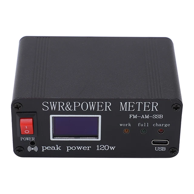 Misuratore Di Potenza SWR Per Onde Corte – Touch Screen 2.4", 1mW-1kW, 0.4-60MHz, Batteria Integrata, Alluminio - 3