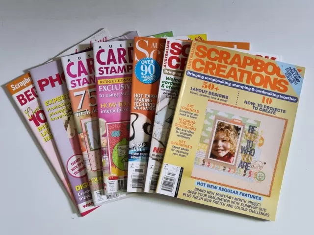 Australian Scrapbooking Creations Magazine & more (Bundle of 7)