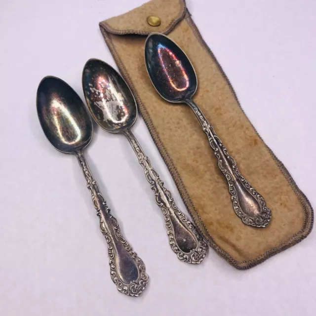 1901 Simeco Rogers Silver Plated Teaspoon Set of 3