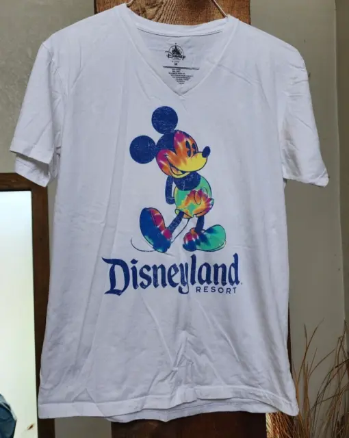 Disneyland Resort Rainbow Mickey Mouse T-Shirt Size Medium White