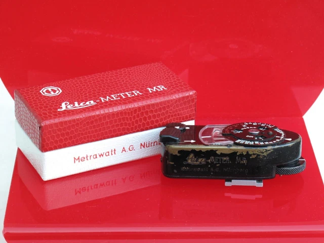 "RARO Leica MR-4 metros en acabado de pintura negra en CAJA, funcionando, VENDEDOR DE EE. UU. ""LQQK""