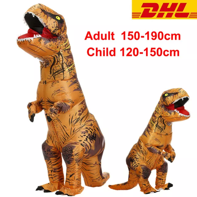 Aufblasbares Dinosaurier Kostüm Kinder Adult Jurassic World Park Trex T-Rex Blow