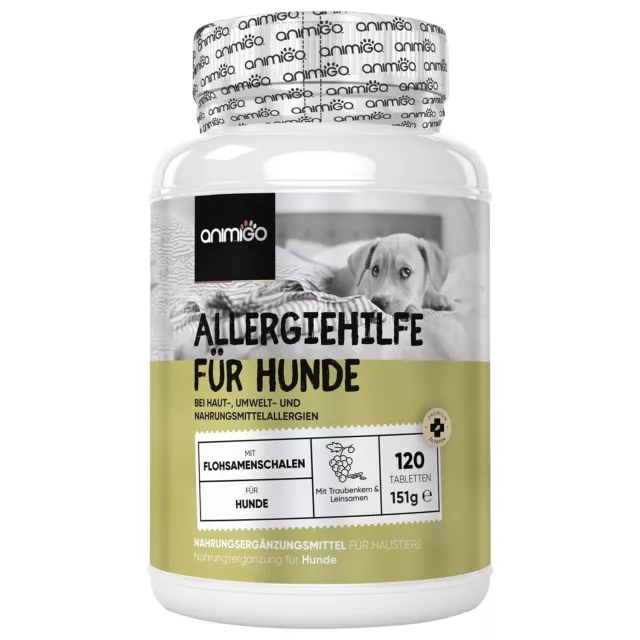 Allergiehilfe 120 Tabletten - Hunde & Welpen - Leicht zu füttern - Huhngeschmack