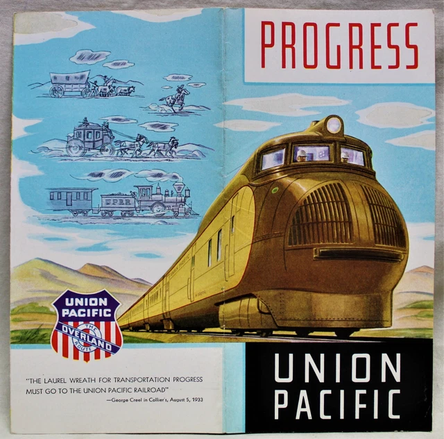 Union Pacific Railroad Progress Souvenir Brochure Guide 1933 Chicago Worlds Fair