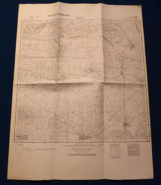 Landkarte Meßtischblatt 3946 Paplitz, Kummersdorf, Mückendorf, Kemlitz, 1945