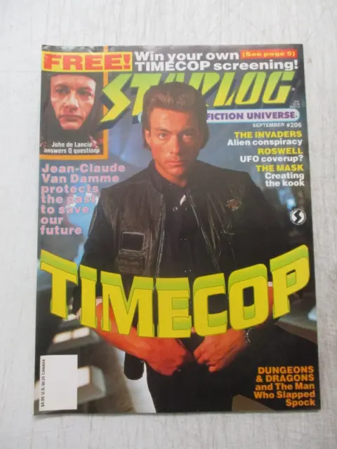 Starlog Magazine #206 September 1994 Timecop Jean Claude Van Damme John De Lanci