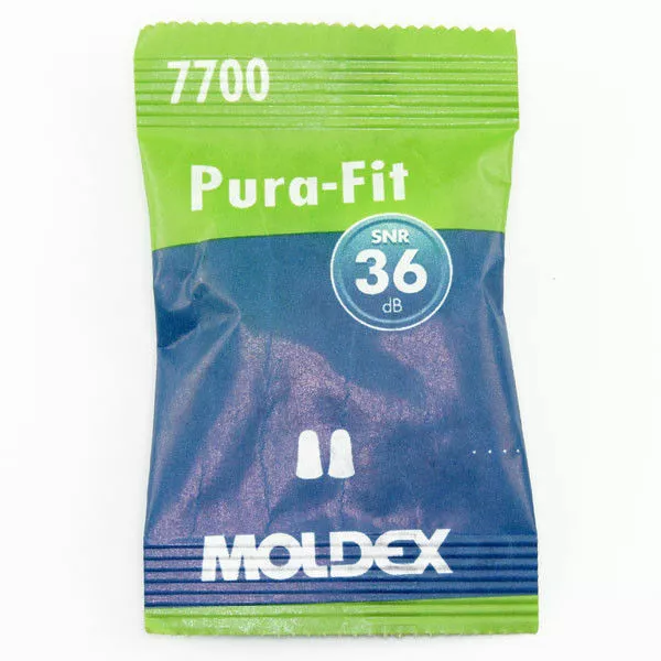 MOLDEX - Pura Fit 7700 Ear Plugs, Uncorded, SNR 36dB