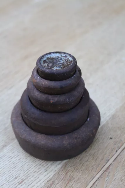 Set Of 5 Vintage Cast Iron Imperial Kitchen Weights 2