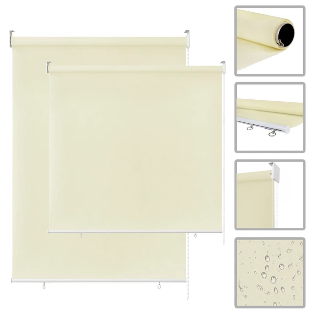 Persiana de protección solar persiana de balcón persiana exterior beige impermeable persiana térmica protección UV*