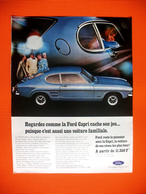 Ford Capri Automobile Press Release Also A Family Car Ad 1974