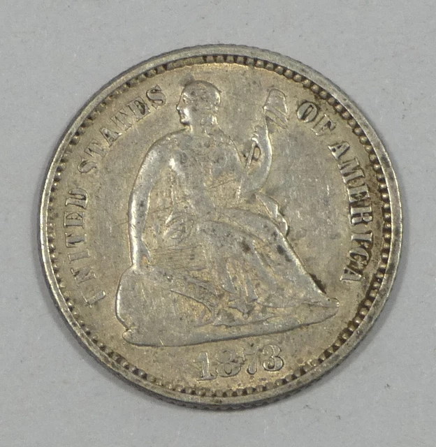 BARGAIN 1873 Liberty Seated Half Dime EXTRA FINE Silver 5c