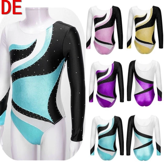 Mädchen Ballettanzug Mit Strass - Glänzender Gymnastikbody Für Tanz & Training