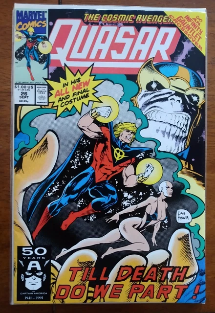 1991 Marvel Comics Quasar The Cosmic Avenger Infinity Gauntlet Crossover No. 26
