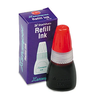 Xstamper Refill Ink for Xstamper Stamps, 10 mL Bottle, Red 22111 SHACHIHATA INC.