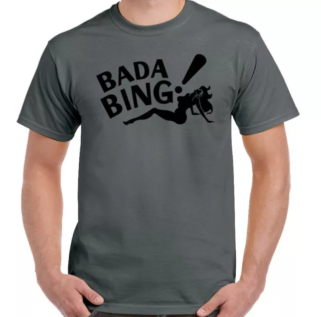 Bada Bing T-Shirt Mens The Sopranos Inspired Movie Film Strip Club Stag Do