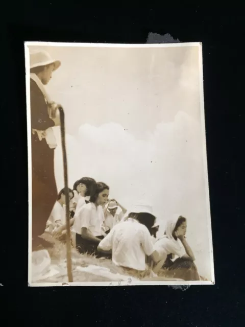 # 16490 Japanese Vintage Photo 1940s / Man Woman People Landscape