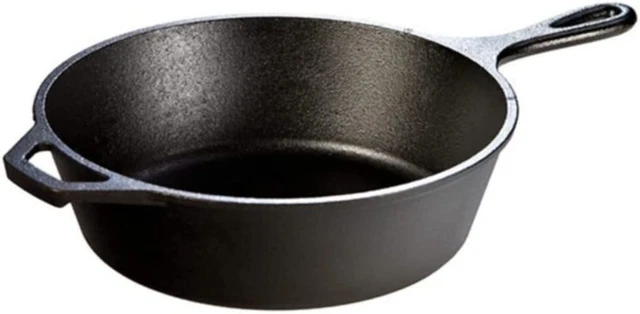 Cast Iron Deep Skillet, Pre-Seasoned, 10.25-Inch